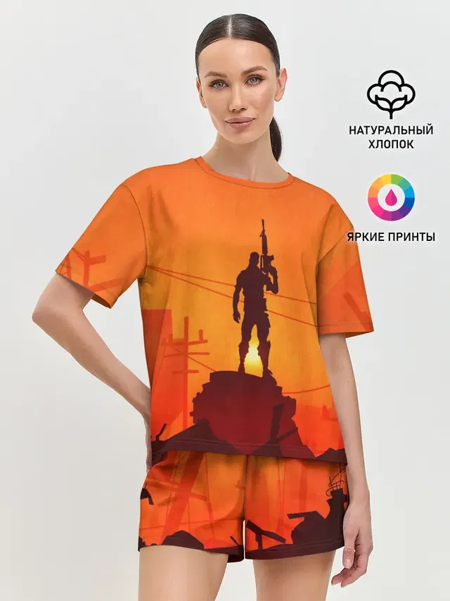 Женская пижама с шортами