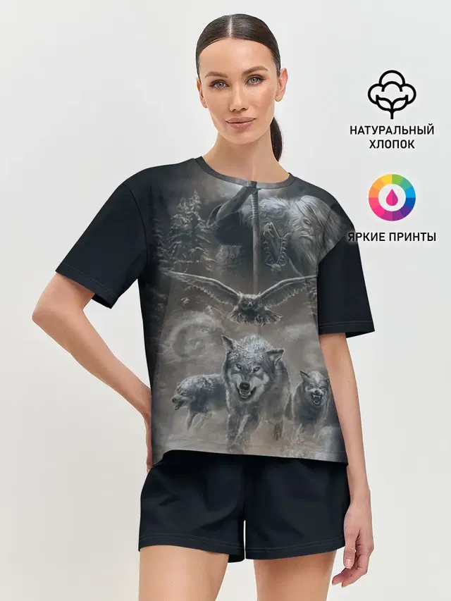 Женская пижама с шортами