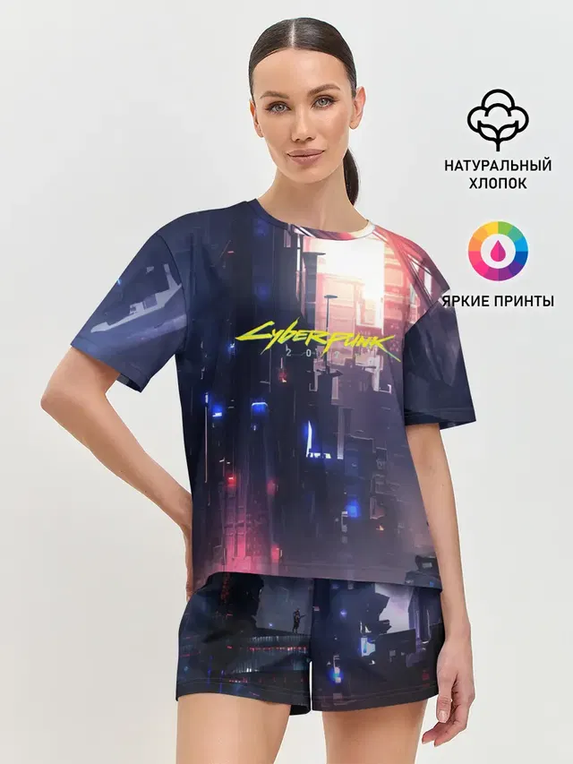 Женская пижама с шортами
