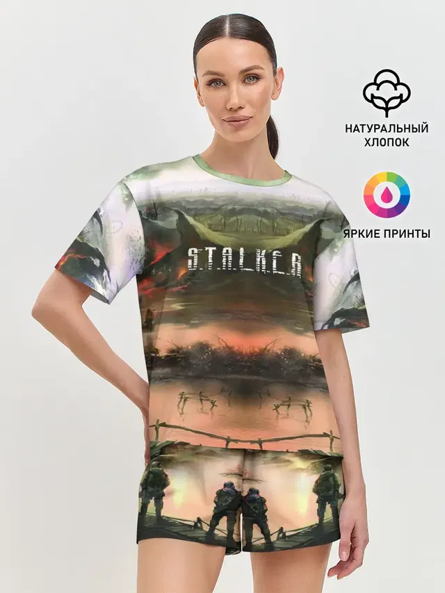 Женская пижама с шортами