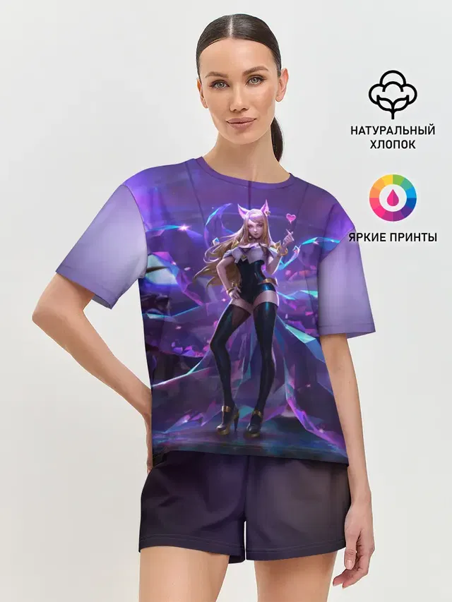 Женская пижама с шортами с принтом «Ahri»