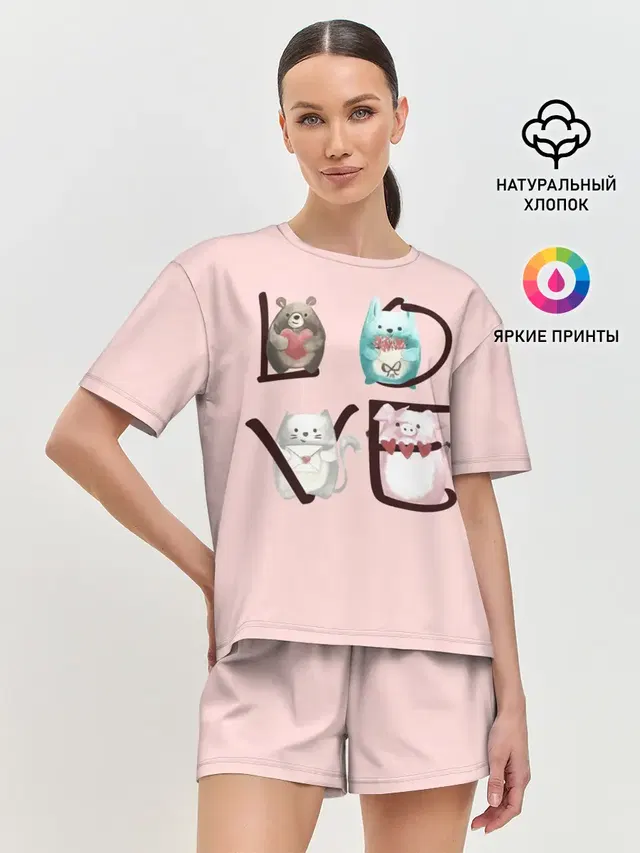 Женская пижама с шортами