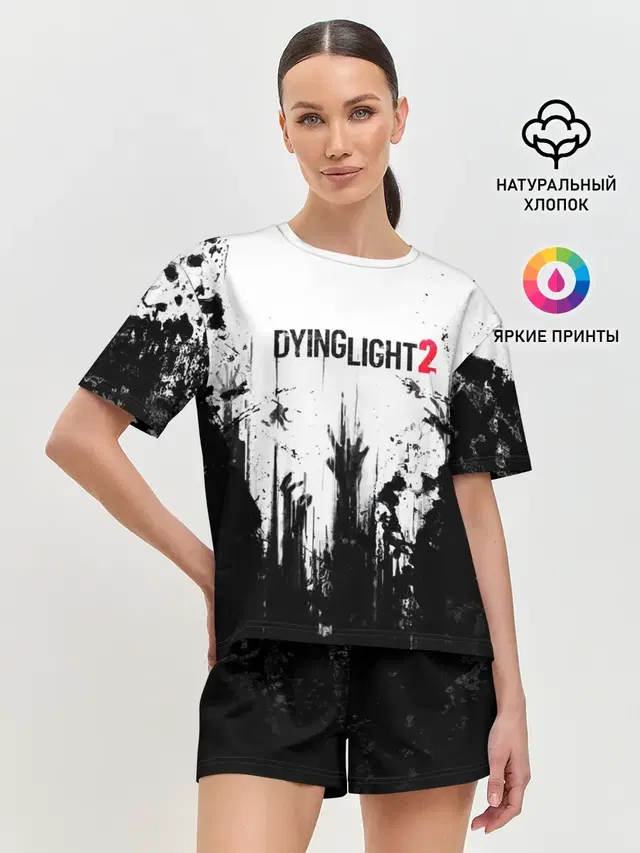 Женская пижама с шортами с принтом «Dying Light — Dying Light 2»