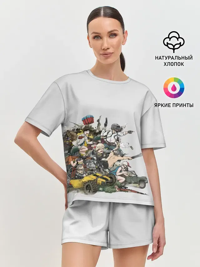 Женская пижама с шортами