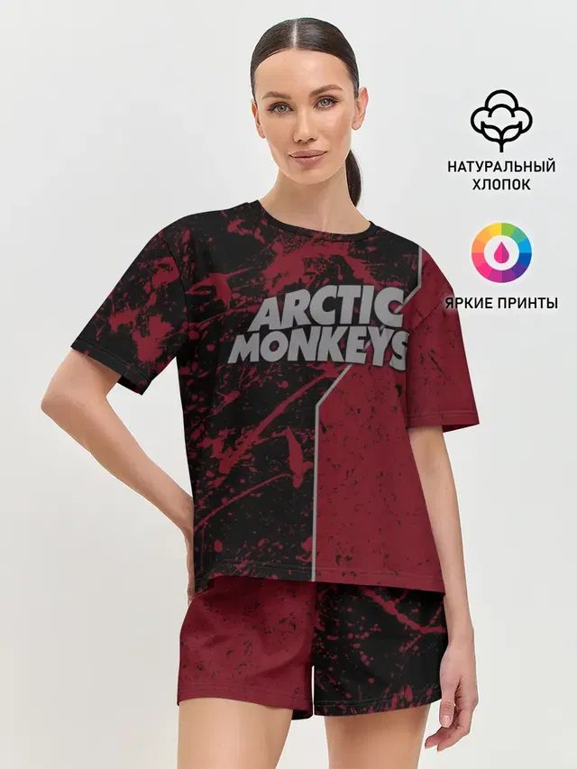 Женская пижама с шортами с принтом «Arctic Monkeys»