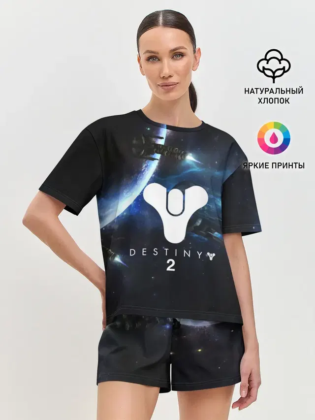 Женская пижама с шортами с принтом «Destiny — DESTINY 2»