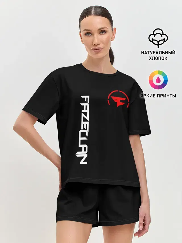 Женская пижама с шортами с принтом «Counter-Strike — FAZE CLAN»
