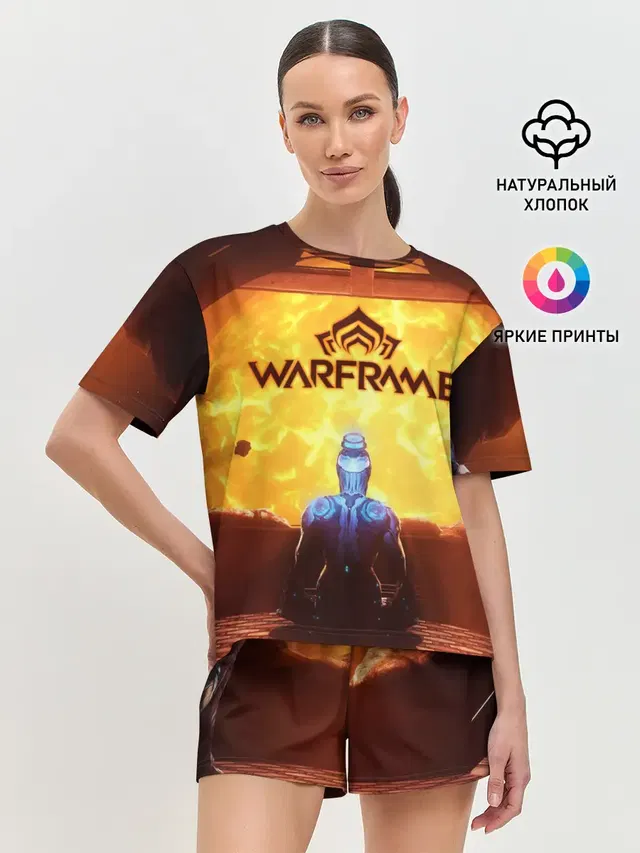 Женская пижама с шортами с принтом «Warframe»