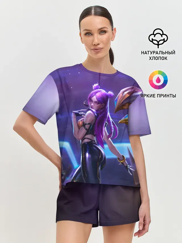 Женская пижама с шортами с принтом «KaiSa. KDA»