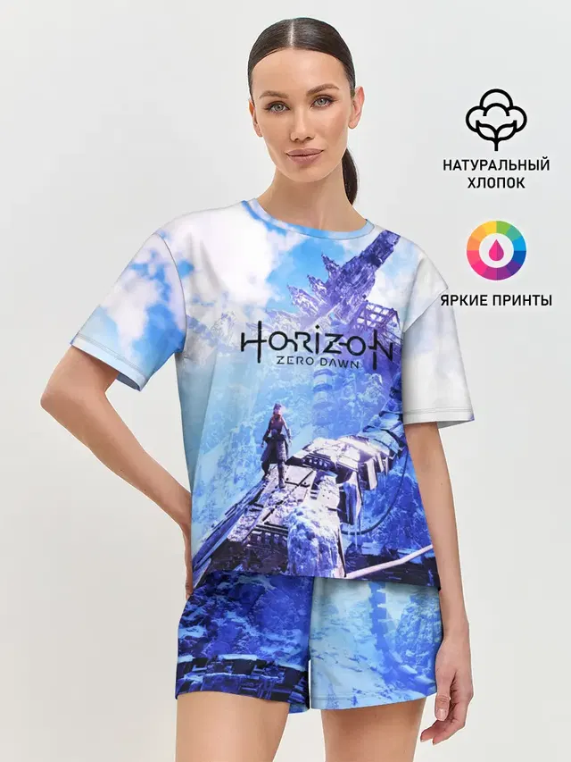 Женская пижама с шортами с принтом «Horizon Zero Dawn»