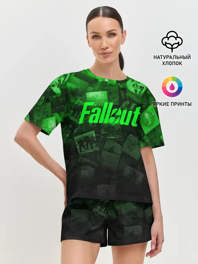 Женская пижама с шортами с принтом «Vault Boy»