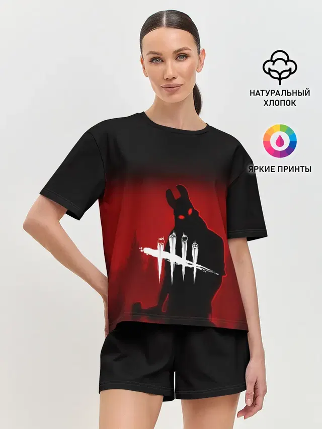 Женская пижама с шортами с принтом «The Huntress»