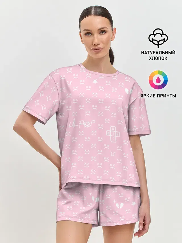 Lil Peep pink pattern