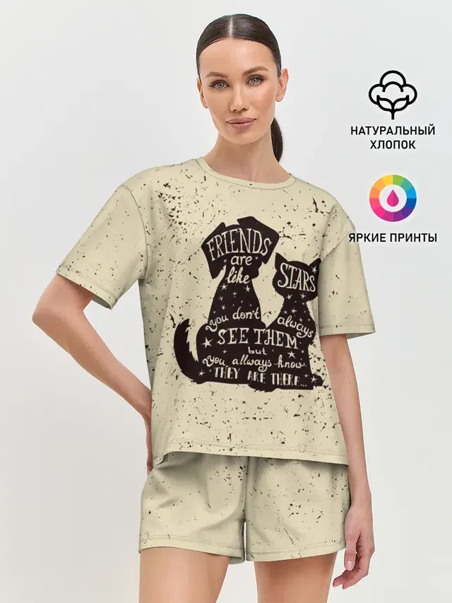 Женская пижама с шортами