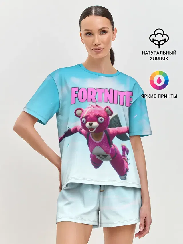 Женская пижама с шортами с принтом «Фортнайт — Fortnite Save the World»