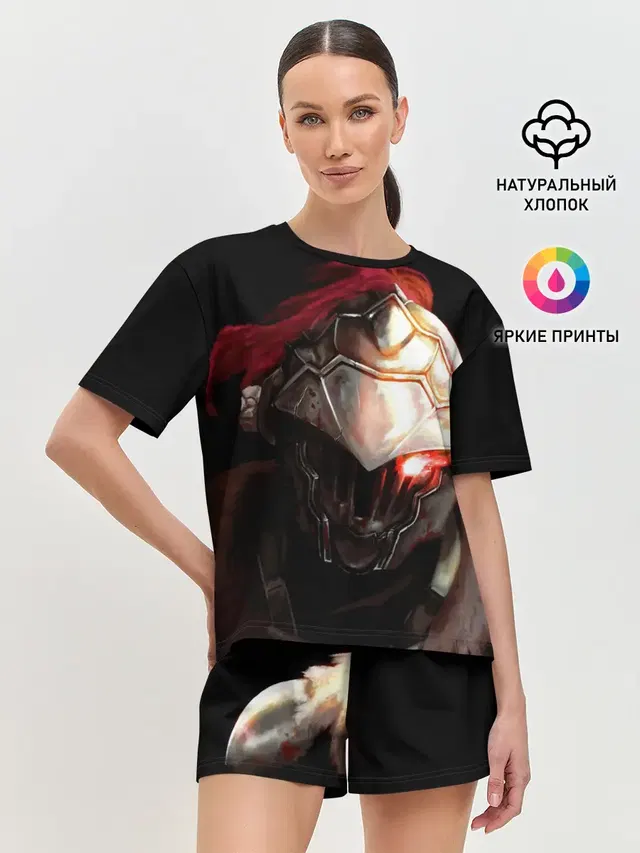 Женская пижама с шортами с принтом «Убийца гоблинов — Goblin Slayer Monster»