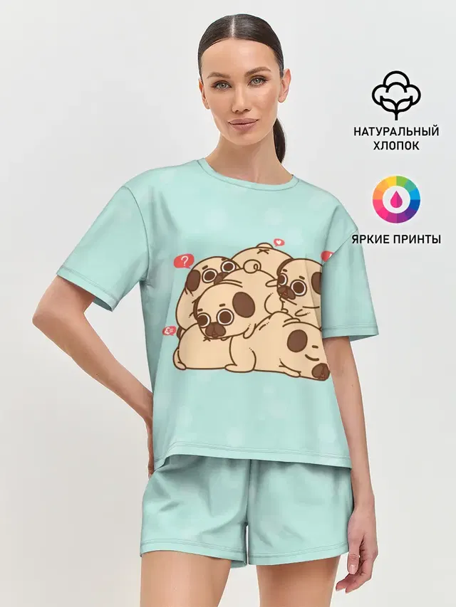 Женская пижама с шортами