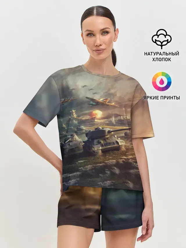 Женская пижама с шортами