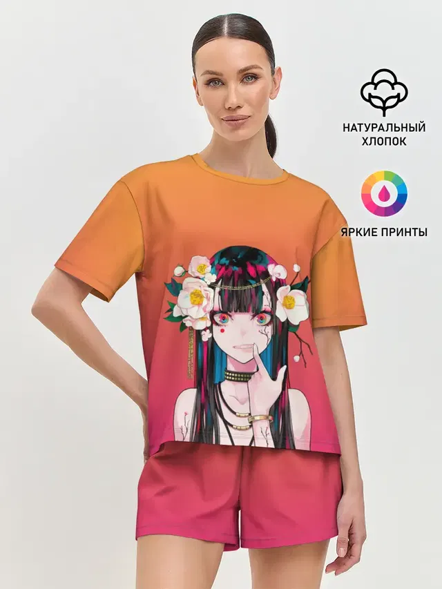 Женская пижама с шортами