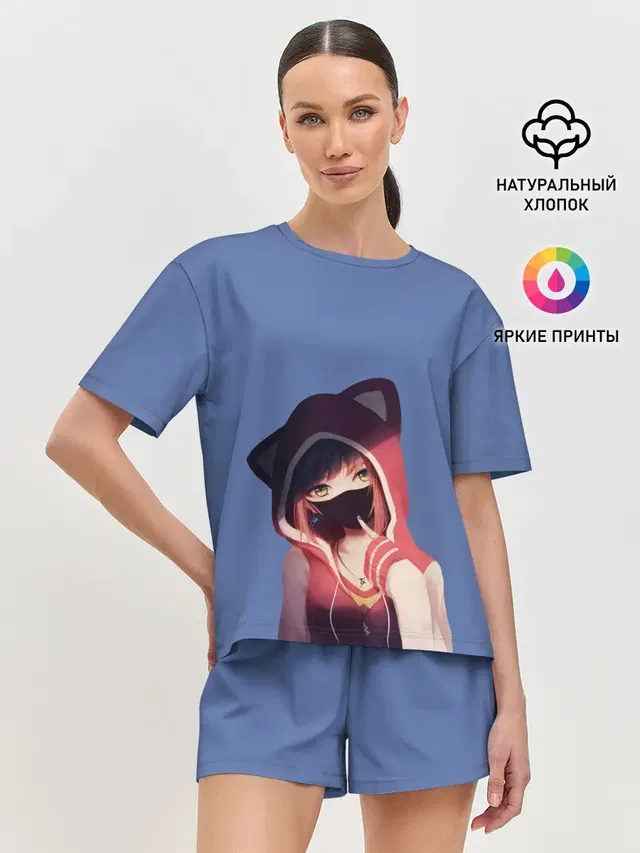 Женская пижама с шортами