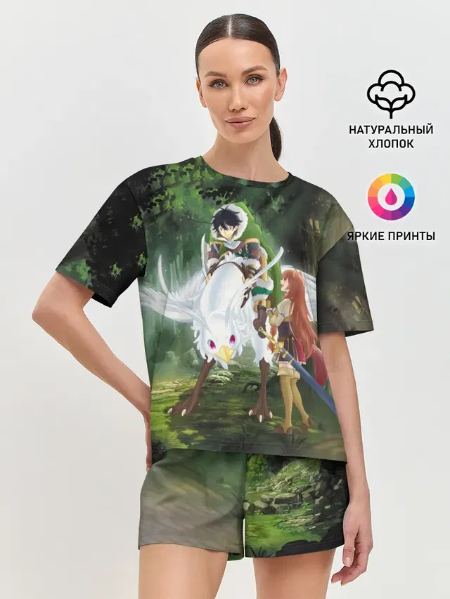 Женская пижама с шортами с принтом «The Rising of the Shield Hero»