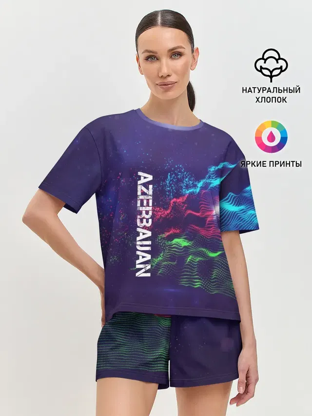 Женская пижама с шортами с принтом «Urban Style — ,Azerbaijan»