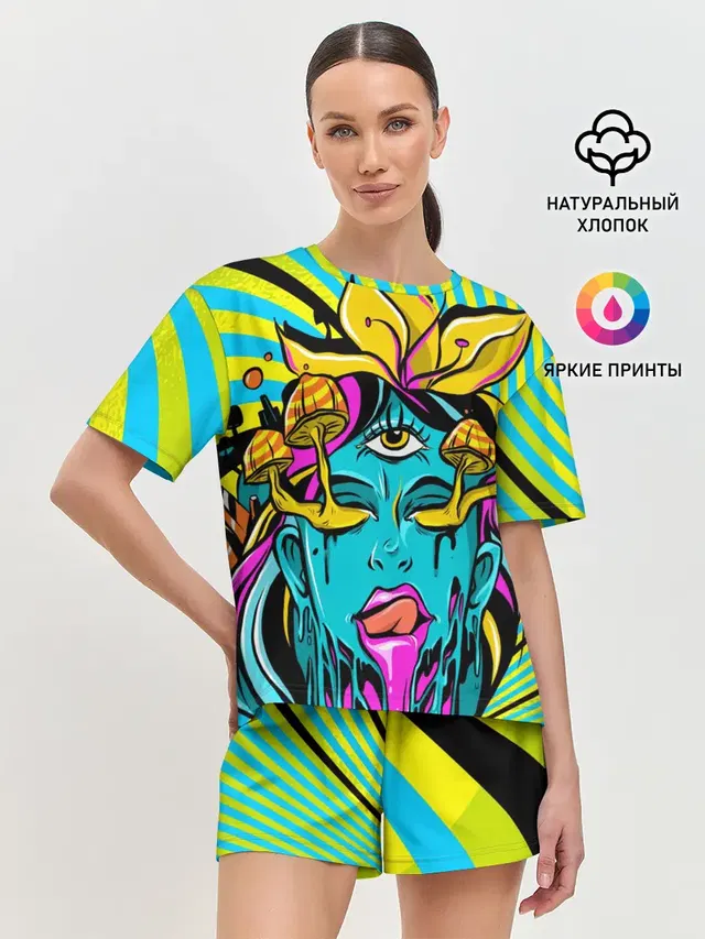 Женская пижама с шортами