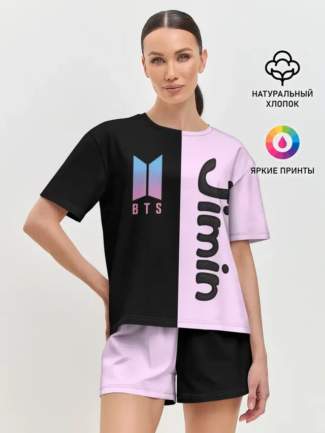 Женская пижама с шортами с принтом «BTS — BTS Jimin»