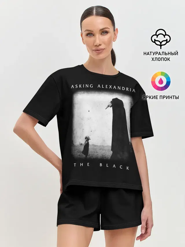Женская пижама с шортами с принтом «Asking Alexandria»