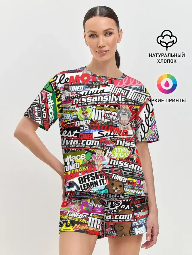 Женская пижама с шортами