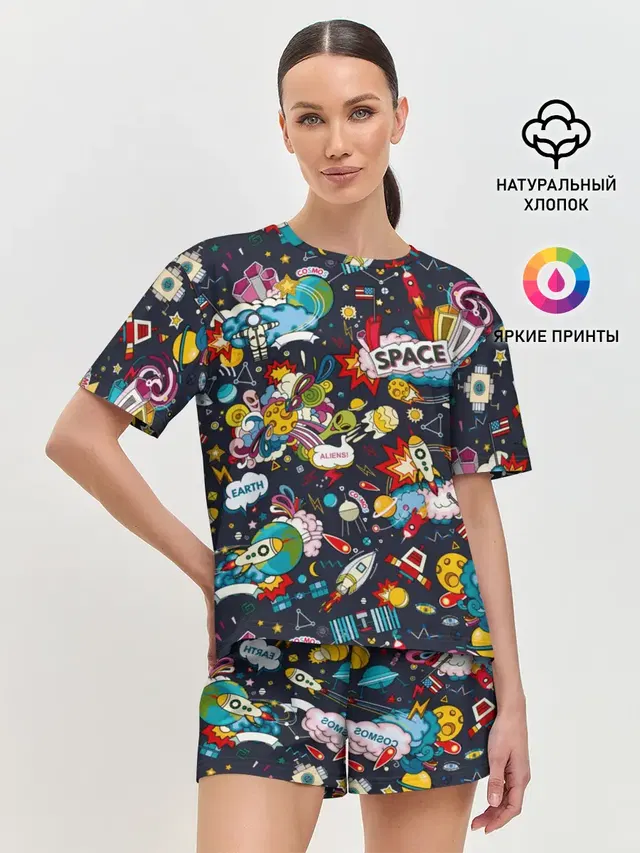 Женская пижама с шортами
