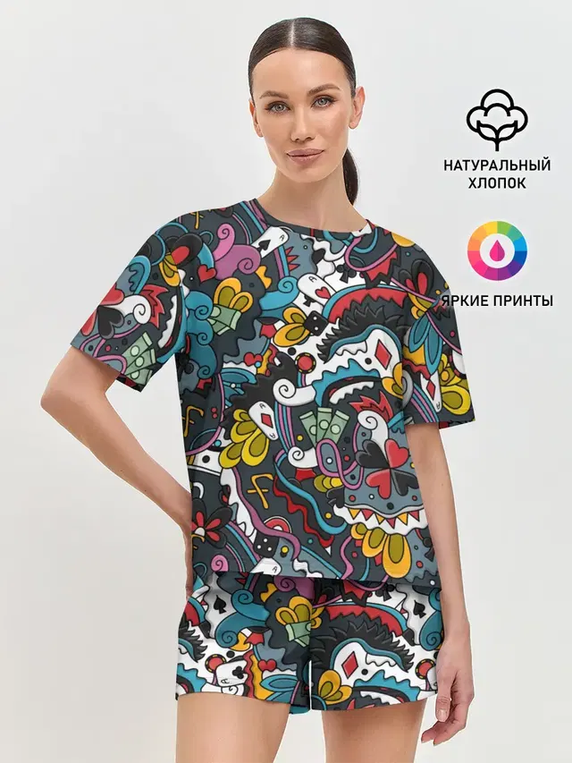 Женская пижама с шортами
