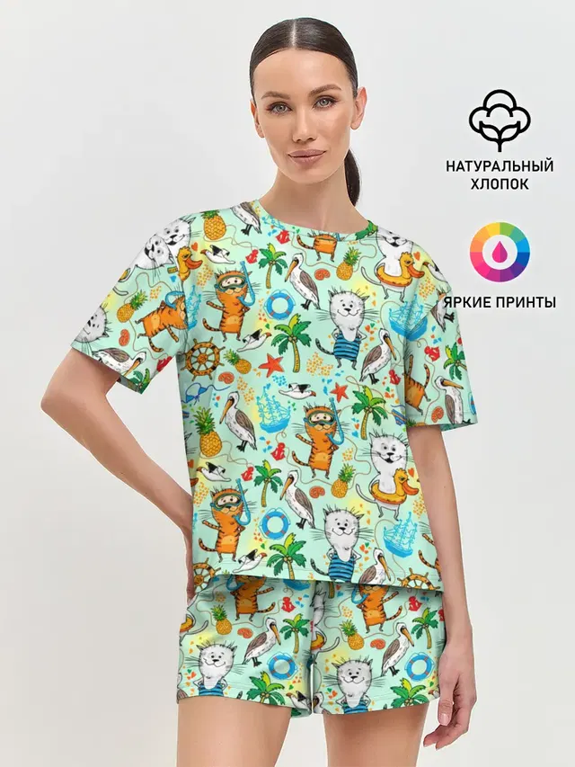 Женская пижама с шортами