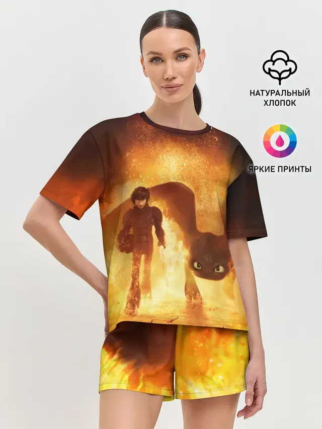 Женская пижама с шортами