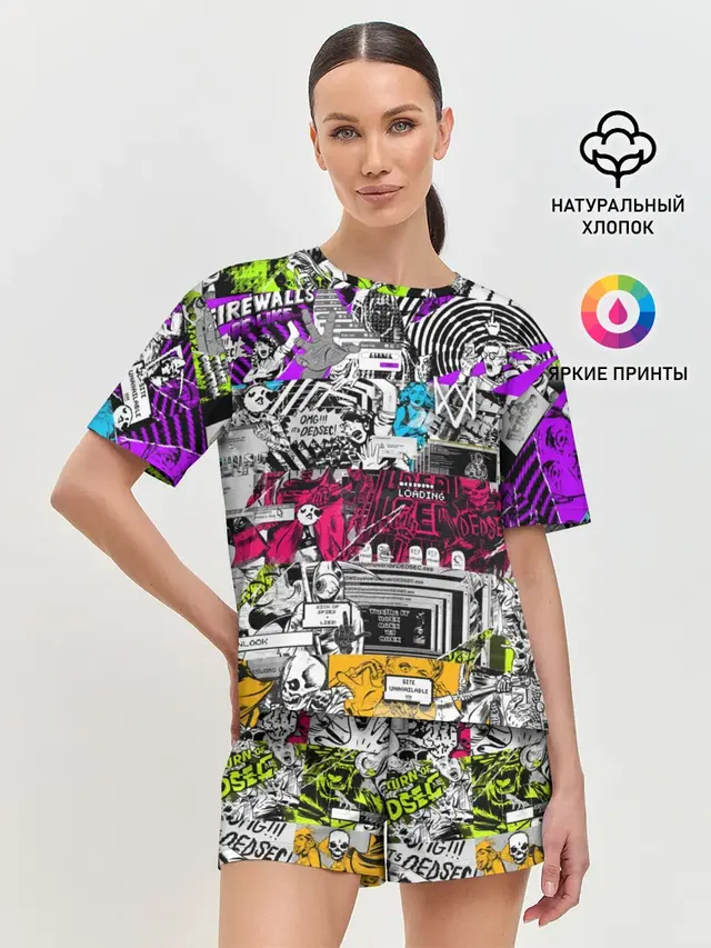 Женская пижама с шортами
