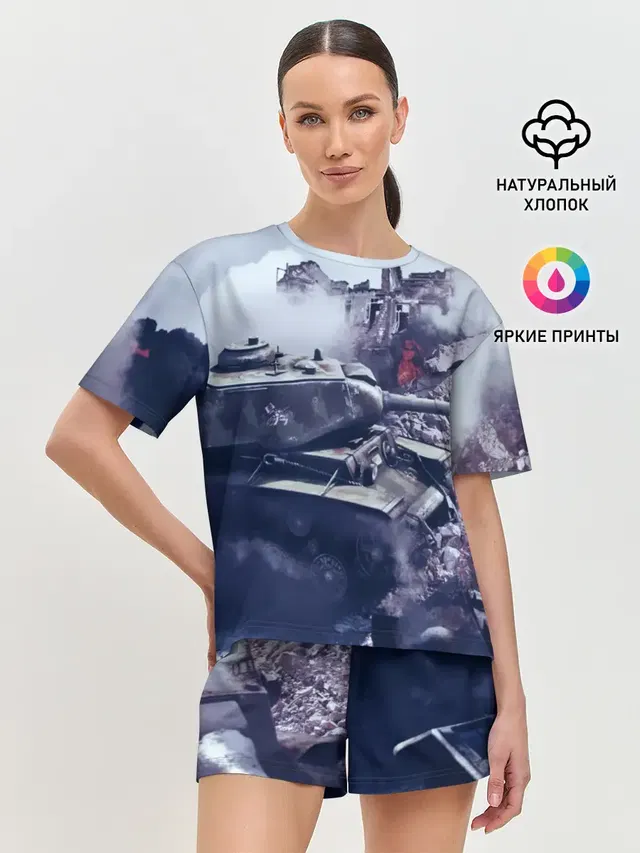Женская пижама с шортами