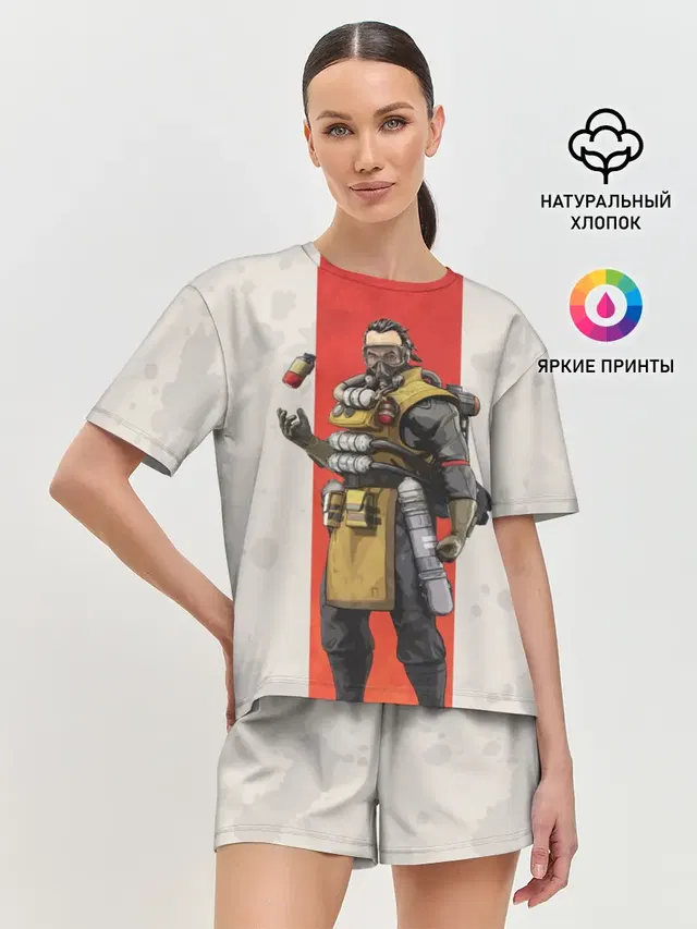 Женская пижама с шортами с принтом «APEX LEGENDS - Caustic»