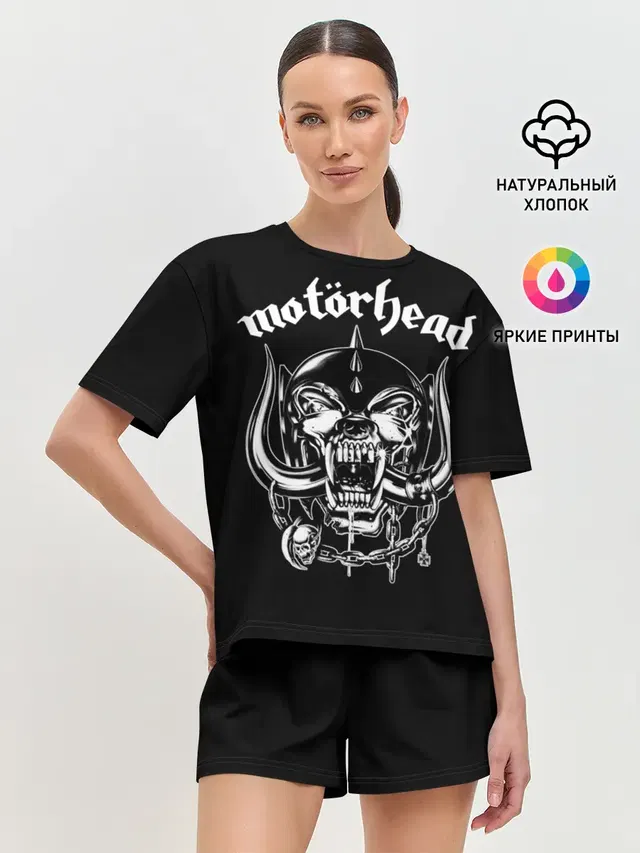 Женская пижама с шортами с принтом «Motorhead»