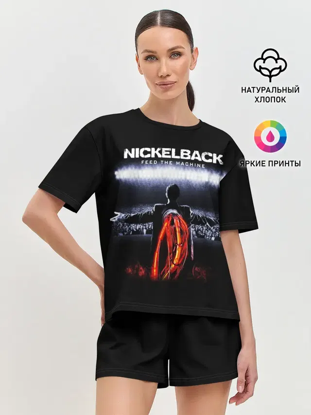 Женская пижама с шортами с принтом «Nickelback»