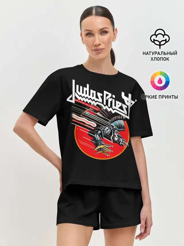 Женская пижама с шортами с принтом «Screaming for Vengeance»