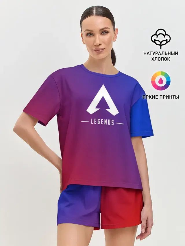 Женская пижама с шортами с принтом «Apex Legends»
