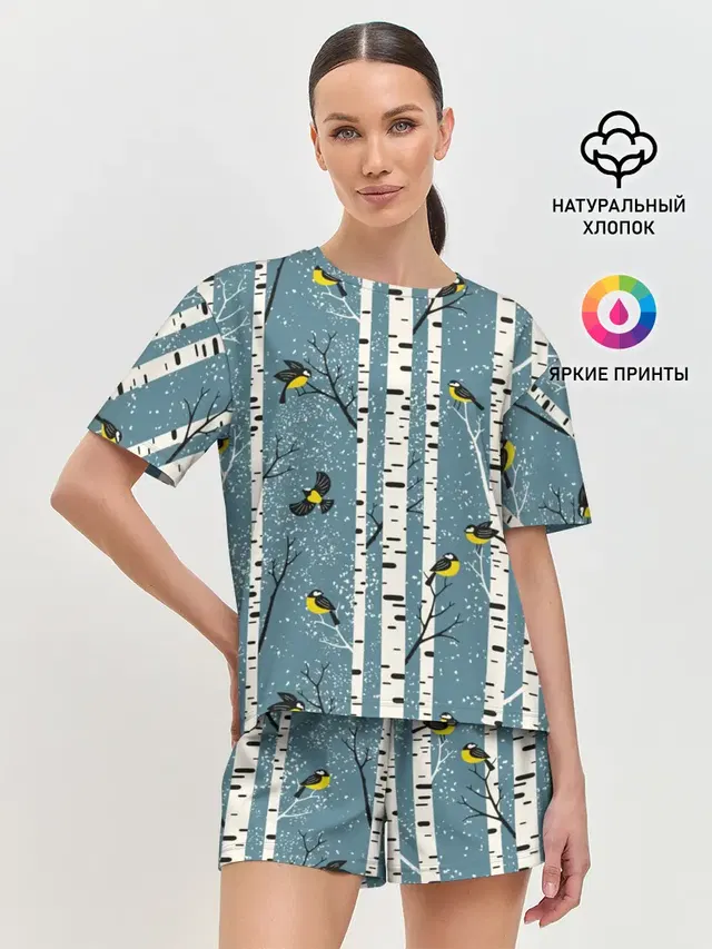 Женская пижама с шортами