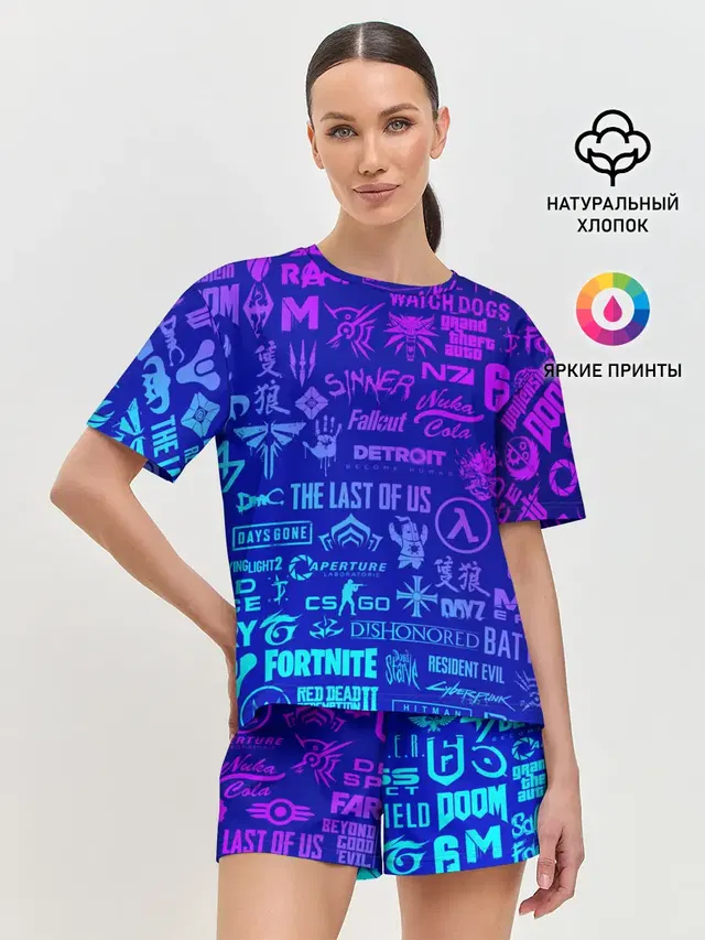 Женская пижама с шортами