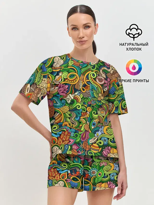 Женская пижама с шортами