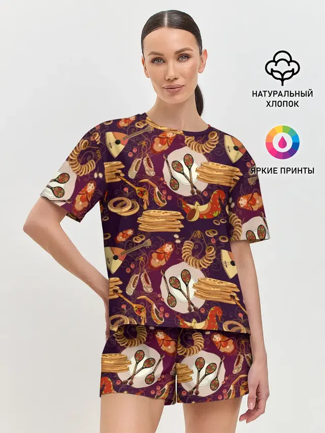 Женская пижама с шортами
