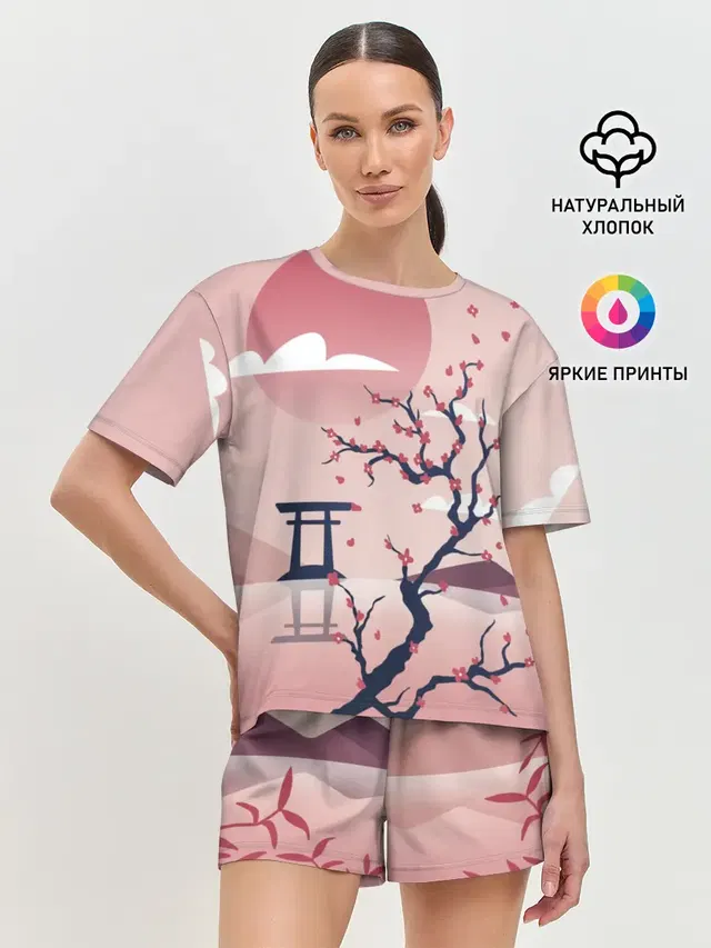 Женская пижама с шортами