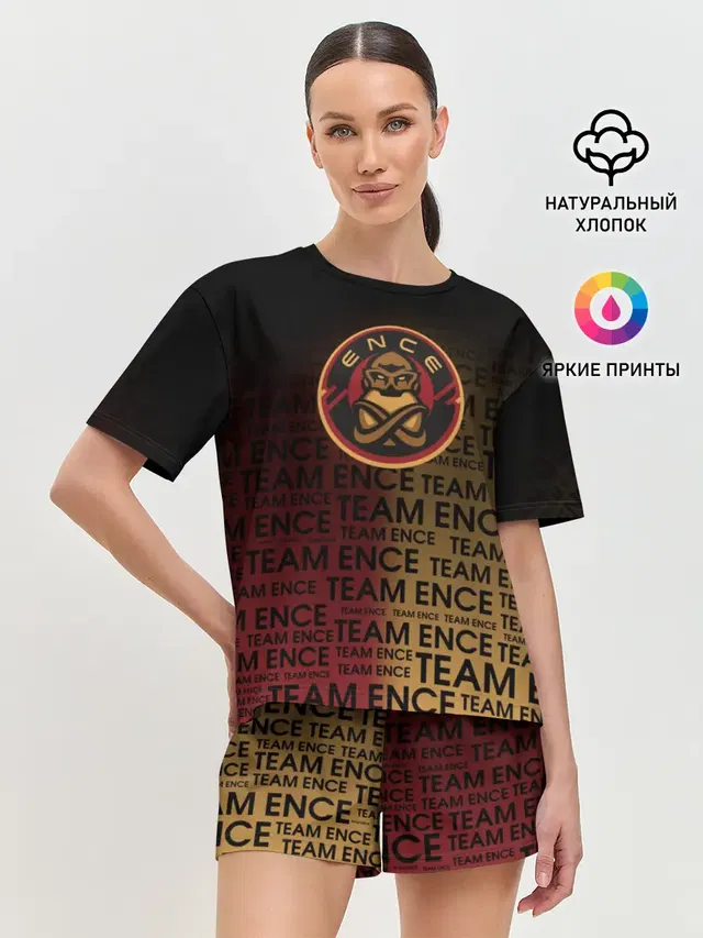 Женская пижама с шортами с принтом «Counter-Strike — TEAM ENCE»