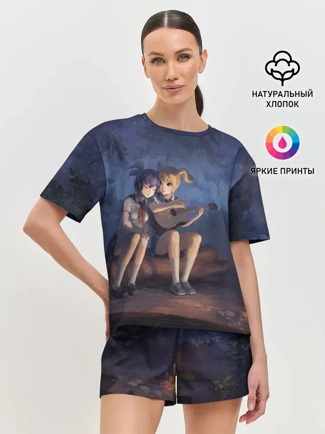 Женская пижама с шортами