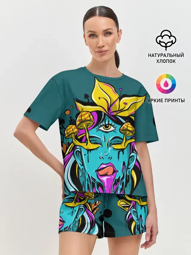 Женская пижама с шортами