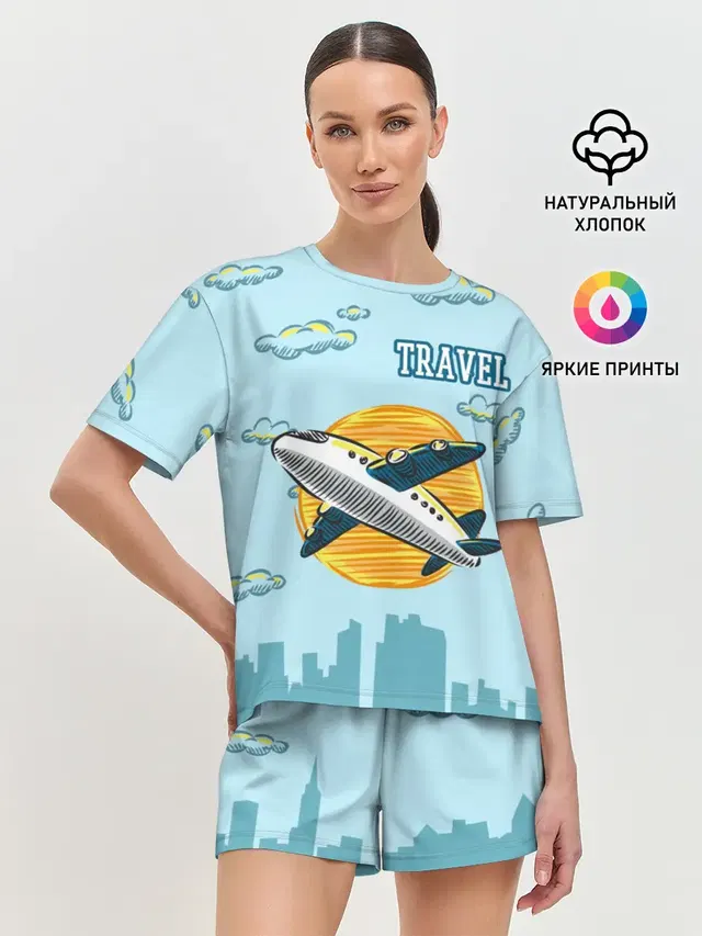 Женская пижама с шортами